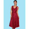 thumbnail image 1 of Honey Creek Robe Sans Manches Longueur Complète à Lacets pour Femmes, Bordeaux - TG, 1 of 1