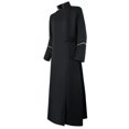 thumbnail image 4 of Penkiiy Robe de Prêtre pour Hommes Liquidation Hommes Uni Halloween Robe de Prêtre à Manches Longues Robe Cosplay Manteau Robe de Prêtre Noire Robe, 4 of 8