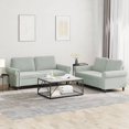 thumbnail image 1 of vidaXL 2 Piece Sofa Set with Cushions Light Grey Velvet, 1 of 4