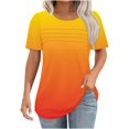 thumbnail image 2 of TNDBKQWR Chemises pour Femmes Liquidation Chemises de Printemps pour Femmes Col Rond Hauts d'Entraînement pour Femmes Hauts d'Été pour Femmes Tendance, Multicolore-5, m, 2 of 4