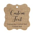 thumbnail image 1 of Darling Souvenir Personalized Paper Hang Tags Custom Text Wedding Party Gift Favor Tags -Burlap-50 Tags, 1 of 1