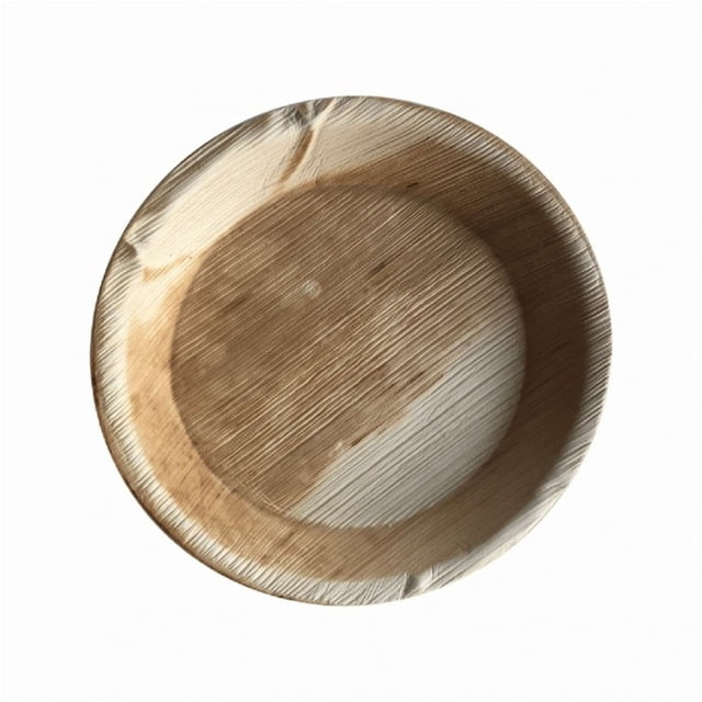 Assiette à Tarte Ronde Profonde/assiette à Feuille de Palmier Bio Mart Areca/naturelle, Écoresponsable, Robuste, Réutilisable, Compostable Biodégradable pour Cour Arrière, Fourniture Jetable/fête à Thème, Mariage/lot de 10, 50 Ou 100