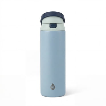 Gourde TAL en acier inoxydable 2 en 1 avec paille et bouchon à pression, 710 ml (24 oz liq.), bleu clair