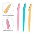 thumbnail image 3 of Eyebrow Razor, 60 Pcs Eyebrow Razors Multipurpose Exfoliating Dermaplaning Tool Trimming and Shaving Grooming Eyebrow Face Razor and Eyebrow Shaper For Women and Man With Precision Cover,3 Colors, 3 of 7