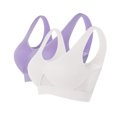 thumbnail image 1 of Timegard 2pc Sports Bras for Women Plus Size High Support Wireless Underwear Breathable Mesh Comfy Bras, 1 of 4