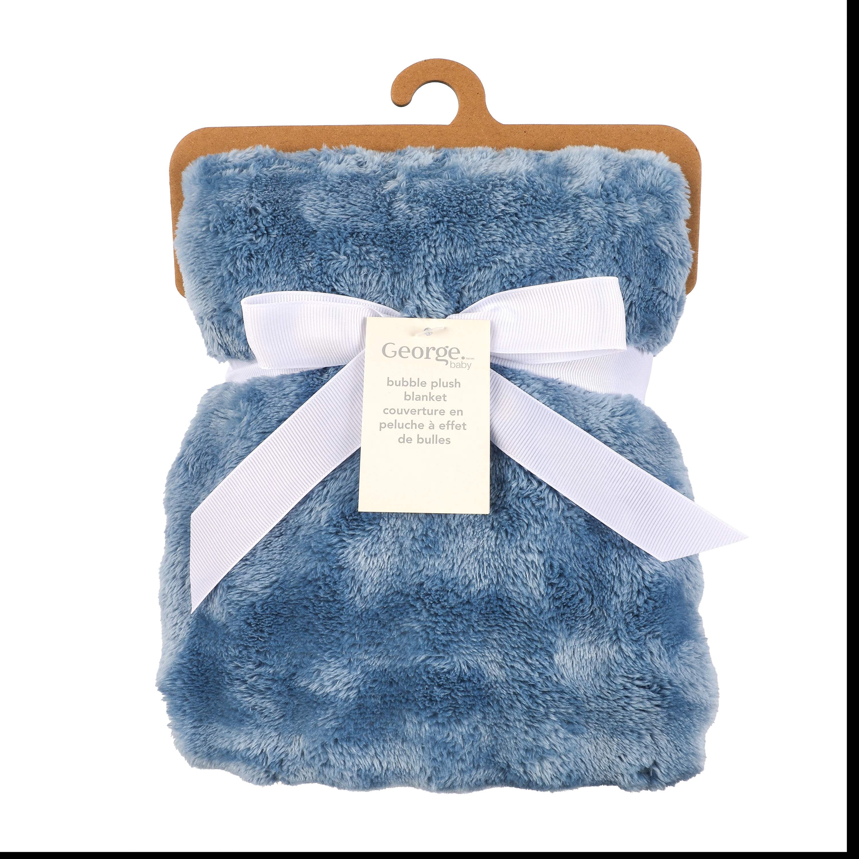 Blue Bubble Textured Baby Blanket 30" x 40"