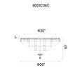 thumbnail image 5 of CWI Lighting Stefania 21 Light Bowl Flush Mount With Chrome Finish, 5 of 5