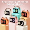 thumbnail image 3 of JYX Mini Karaoke Machine for Kids, 15 Animation Modes, 2 Mics, Connect with Bluetooth, Kids Toy, Birthday Gift for Girls Boys, Pink, 3 of 12