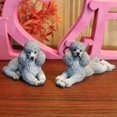 thumbnail image 1 of pitrice Poodle Dog Statue Animals Figurine Living Room Office Decoration Gray, 1 of 8