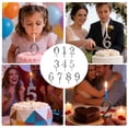 thumbnail image 4 of Cake Insert Display for Celebration Number Cake Topper with Candles for Birthday Party and Reusable Design, 4 of 7