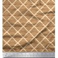 thumbnail image 1 of Soimoi polyester Crepe Fabric Leaves,Floral & Check Geometric Print Fabric by Yard 52 Inch Wide, 1 of 1