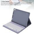 thumbnail image 3 of Tablet Wireless Keyboard, Rechargeable 7 Color Backlit Tablet Keyboard Case  for Work Study Blue, 3 of 7