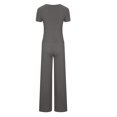 thumbnail image 5 of Ensembles de Printemps pour Femmes 2024 Ensemble Jupe 2 Pcs pour Femmes Ensemble de Vêtements Femme Col Rond Manches Courtes Hauts Pantalons Ensembles Pantalons Style Pantalon S_6 Survêtements pour Femmes Gris Foncé m, 5 of 5