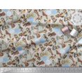 thumbnail image 2 of Soimoi Poly Georgette Fabric Geometric,Bird & Animals Patchwork Printed Fabric 1 Yard 52 Inch Wide, 2 of 3