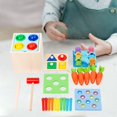 thumbnail image 4 of lionlar Wooden Hammering Toy Fishing Game Carrot Sorting Game Building Blocks Montessori, 4 of 9