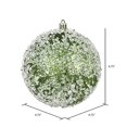 thumbnail image 2 of 4.75" Moss Green Glitter Hail Ball 4/Bag, 2 of 2