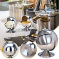 thumbnail image 1 of Stainless Steel Multipurpose Sugar Bowl with Roll Top Seasoning containers Creative Storage Sugar Bowl with Roll Top Stainless Steel Spherical Sugar Jar, 1 of 9