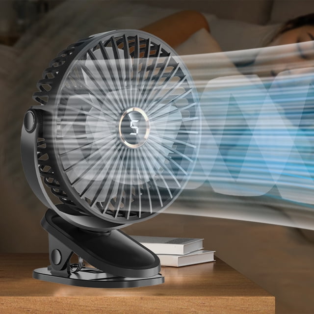 Limited Time Deal Iumwxz New USB Small Fan Elementary School Dormitory Portable Mini Charger Table Clip Home Fan Portable Fan Digital Display Version Rechargeable Fan Apartment Essentials