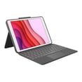 thumbnail image 1 of Logitech Combo Touch trackpad case for iPad (7th, 8th, & 9th gen) with precision trackpad, laptop-like backlit keyboard, 1 of 7