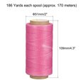thumbnail image 2 of Unique Bargains 186 Yards 210D/1mm Leather Sewing Thread Polyester Waxed Cord, Hot Pink, 2 of 5