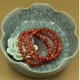 thumbnail image 4 of Bracelet Extensible Unisexe en Perles Rondes 6 mm en Corail Rouge Naturel, 4 of 4