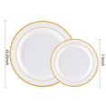 thumbnail image 4 of WDF 60PCS White Gold Plates Disposable - Gold Plastic Plates Gold Rim Plastic Plates, Including 30-10.25inch Gold Dinner Plates and 30-7.5inch Gold Salad/Dessert Plates, 4 of 4