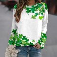 thumbnail image 4 of Penkiiy T-Shirts à Manches Longues pour Femmes pour la Saint-Patrick, Mode Femmes Imprimé Col Rond T-Shirt à Manches Longues Imprimé Chandail en Molleton Blouse Hauts 2TG Vert, 4 of 4