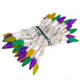 thumbnail image 4 of Novelty Lights 24FT 70 LED C6 Mardi Gras String Lights, Yellow & Purple, 4 of 6
