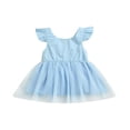 thumbnail image 1 of Robe d'Été Sans Manches en Tulle Tutu pour Tout-Petites Filles Princesse, Jupe, Tenue de Fête Décontractée, 1 of 9