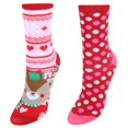 thumbnail image 1 of CTM®  2 Pack Butter and Flat Knit Holiday Sock Combo Set (Women's), 1 of 3