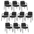 thumbnail image 1 of Costway Chaise de Salle d'Attente Sans Roues Ensemble de 10 avec Accoudoirs Intégrés pour Réception, 1 of 7