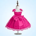 thumbnail image 4 of QIPOPIQ Robe de Fête de Vacances Grande/petite Fille Fleur Dentelle Ligne A Mariage Fête Robes Enfants Concours Anniversaire Robe Formelle Liquidation, 4 of 4