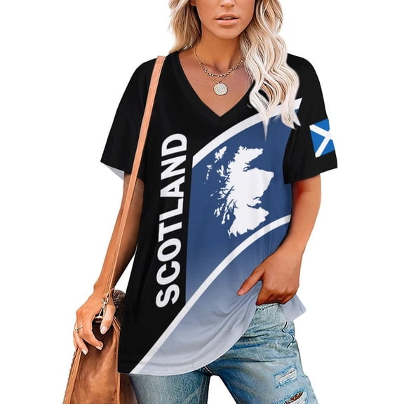 Chandail de Soccer Écosse pour Femmes 2026, Fans de Soccer, avec Drapeau de la Nation, Chandail Aussi Personnalisé