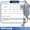 thumbnail image 4 of Extra Wide Calf Compression Socks for Women Men Plus Size Compression Socks Circulation 20-30mmHg Support Knee High Stockings Closed Toe Black 4XL, 4 of 13