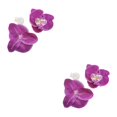 thumbnail image 3 of Decodeary 50piece Réaliste Apparence Orchidée Artificielle Têtes avec et Durable Rouge Violet 2Set, 3 of 6