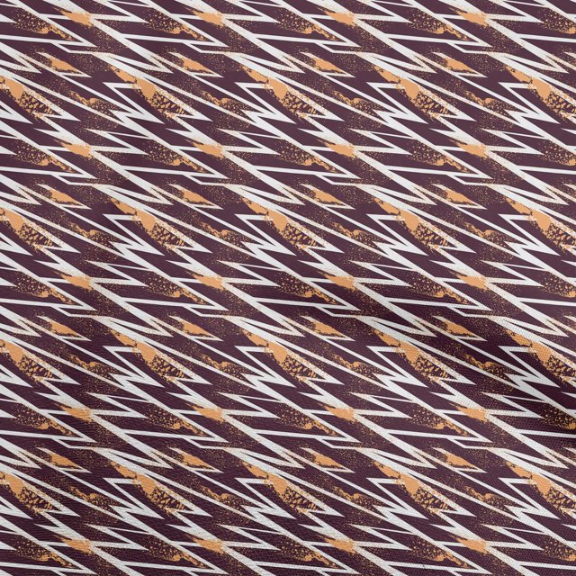 oneOone Silk Tabby Brown Fabric Abstracts Sewing Material Print Fabric By The Yard 42 Inch Wide