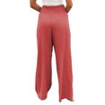 thumbnail image 4 of MAWCLOS Pantalon Palazzo à Jambe Grand Taille Haute pour Femme, Orange Rouge, TG, 4 of 4