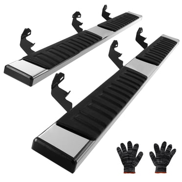 KFFKFF 6-Inch Side Steps for 2009-2018 Dodge Ram 1500 & 2010-2023 Ram 2500/3500, Including 2019-2023 Classic Models, Crew Cab, Stainless Steel Running Boards, Supports up to 500lbs, Pair
