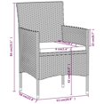 thumbnail image 4 of vidaXL 5 Piece Garden Dining Set with Cushions Black, 4 of 4