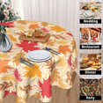 thumbnail image 2 of Nappe Ronde à Feuilles d'Automne 60 Pouces, Récolte d'Automne, Feuilles d'Érable, Nappe de l'Action de Grâce, Nappe de Style Ferme en Polyester, Housse de Table pour Cuisine, Salle à Manger, Fête, Décor Intérieur Extérieur, 2 of 6