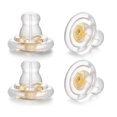 thumbnail image 3 of Ruiboury 100piece Soft Clear Silicone Earring Backs Set Of 100 No-Irritate Stud Backs Earring Backs For Studs C, 3 of 6
