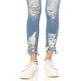 thumbnail image 3 of Cover Girl Taille Haute Mignonne Déchiré Patché Réparation Bleu Skinny Juniors, Déchiré à Part 9, 3 of 10