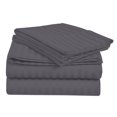 thumbnail image 2 of Beverly Hills Chevron Collection 1800 Series Ultra Soft Wrinkle Resistant Solid Color Sheet Set (King, Gray), 2 of 2