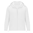 thumbnail image 4 of RXIRUCGD Ensemble de Protection Solaire pour Homme Veste Décontractée à Manches Longues avec Capuchon, Blanc, Taille : TG, 4 of 6