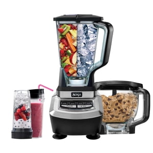 Ninja BL780C, Système de Cuisine Supra avec Mélangeur et Robot Culinaire, Noir/Argent, 1200W
