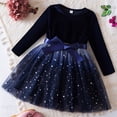 thumbnail image 2 of Zanarzt Robe Fille Noël Tout-Petit Bébé Fille Robe de Noël pour Filles Robe à Manches Longues Filles Robe de Fête d'Hiver Bleu, 4 Ans, 2 of 6
