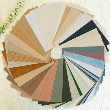 80 Feuilles de Papier pour Scrapbooking 4 Couleurs Papier Texturé Bricolage Papier Fait Main Collage Papier de Scrapbooking Feuilles de Papier d'Artisanat de Scrapbooking pour Fabrication de Cartes Journaux Anti-Stress Découpage Bricolage Art Journalisation