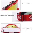 thumbnail image 4 of Lunettes de Sport de Motocross, Lunettes de Moto VTT Motocross hors Route Course Conduite Lunettes Anti UV, Sangle Ajustable, pour Conduite Course Plein Air Lunettes,d, 4 of 7
