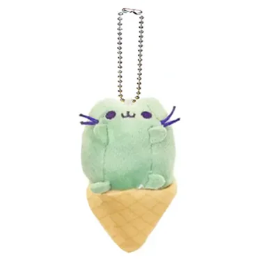 Pusheen Peluche Kawaii Beigne Licorne Décoration de Chambre Anime Croustilles Crème Glacée Pizza Gâteau Chat Animal en Peluche Poupées Cadeau,8cm