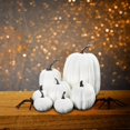 thumbnail image 3 of 7 Pcs Fausses Citrouilles Récolte Citrouille Réaliste Fausse Citrouille en Mousse pour l'Automne l'Halloween Blanc, 3 of 8